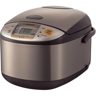 Zojirushi NSTSC18 Micom Stainless Steel Brown 10-Cup Rice Cooker & Warmer 