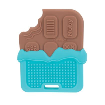 Nuby 2367434 All Silicone Chocolate Bar Teethers - 3M Plus - Case of 72- Pack of 72