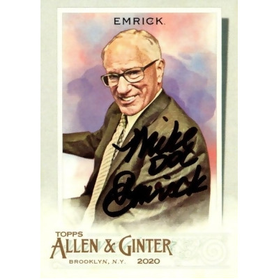 Autograph Warehouse 651969 Mike Emrick Autographed New Jersey Devils, NHL Announcer - Doc & SC 2020 Topps Allen & Ginter No.194 Hockey Card 
