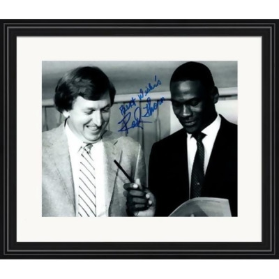 Autograph Warehouse 724005 8 x 10 in. Rod Thorn Autographed NBA Commissioner No.SC1 Matted & Framed with Michael Jordan Photo 