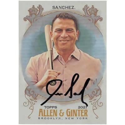 Autograph Warehouse 700041 Jesse Sanchez Autographed MLB Reporter, SC 2021 Topps Allen & Ginter Silver Portrait No.260 Baseball Card 