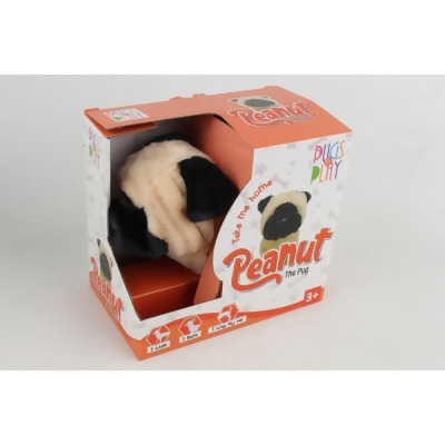 Pugs At Play PAP28 6.5 x 3.5 x 6 in. Pugs at Play Peanut Walking Dog Plush Toy 