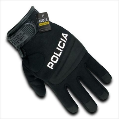 RapDom T29-PCA-BLK-05 Digital Leather Glove - Policia- Black- 2X 