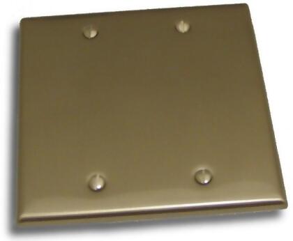 Residential Essentials 10821SN Double Blank Switch Plate- Satin Nickel 