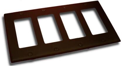 Residential Essentials 10843VB Quadruple Rocker Switch Plate- Venetian Bronze 