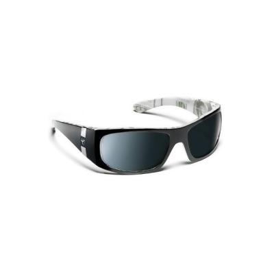 7eye 784753 Shaka Sharp View Polarized Gray Sunglasses- Black C-Note - Medium & Extra Large 