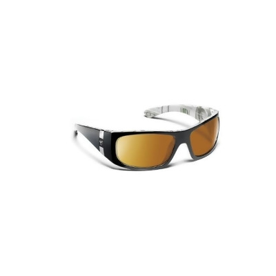 7eye 784754 Shaka Sharp View Polarized Copper Sunglasses- Black C-Note - Medium & Extra Large 
