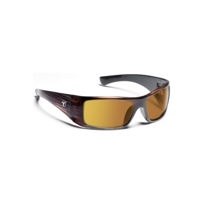 7eye 810654 Shaun Sharp View Polarized Copper Sunglasses- Dark Tortoise - Small & Medium 