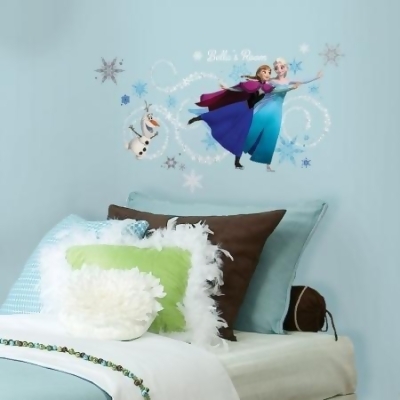 Frozen Custom Headboard Featuring Elsa- Anna & Olaf Peel and Stick Giant Wall Decals 