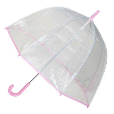 Conch Umbrellas 1265AXPink Bubble Clear Umbrella- Dome Shape Clear Umbrella 