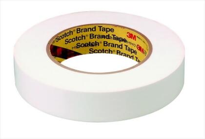 Scotch 002391 1 in. x 60 Yard Rubber Printable Pressure Sensitive Self-Adhesive Artists Tape, White