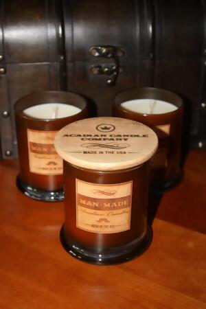 Acadian Candle 11355 Man-Made Candle- Tobacco Leather