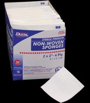 DUKAL Corporation 7334P Sterile- Premium Sponge- 3 in. x 3 in.- 4-ply