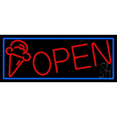 The Sign Store N105-13852-clear Red Ice Cream Cone Clear Backing Neon Sign- 13 x 32 in. 