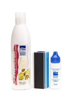 Dead Sea Spa Care DEADSEA-16 Almond Nail Kit - Almond Lotion- Nail Buffer- Cuticle Oil