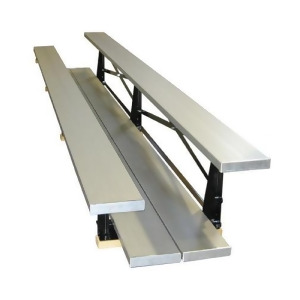 First Team Fan2-2fp-15 Steel-Aluminum 2 Row Outdoor Bleacher 15 ft. Long with Double Footplanks- Gold - All