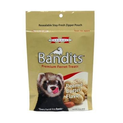 Marshall Pet Products MR00386 Bandit Ferret Treats Peanut Butter- 3 Oz. 