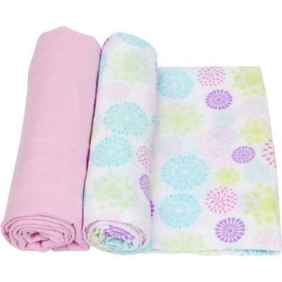 MiracleWare 3141 Colorful Bursts Muslin Swaddle- 2 Pack 