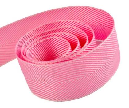 Papillon Ribbon & Bow R097015-38-0029-0150 1.5 in. 50 Yards Charming  Chevron Ribbon With Monofilament Edge- White & Pink