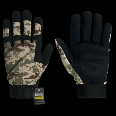 RapDom T09-PL-DED-05 Digital Cameo Tactical Glove- Desert- 2X Large 