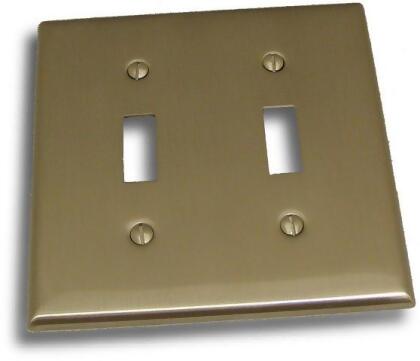 Residential Essentials 10822SN Double Toggle Switch Plate- Satin Nickel 
