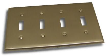 Residential Essentials 10842SN Quadruple Toggle Switch Plate- Satin Nickel 