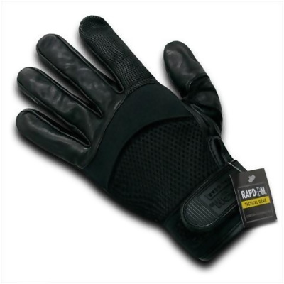 RapDom T22-PL-BLK-01 Air Mesh-Digital Leather Glove - Black- Small 