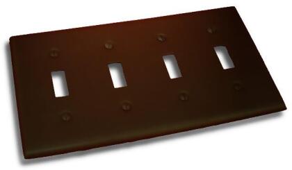 Residential Essentials 10842VB Quadruple Toggle Switch Plate- Venetian Bronze 