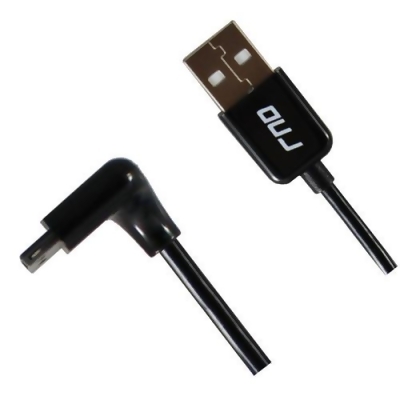 RND Accessories Apple Certified 30 Pin Right Angle Cable For Ipad- iPhone 4- Ipod Classic - 3 ft.- Black 