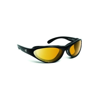 7eye 150543 Viento Sharp View Yellow Sunglasses- Glossy Black - Small & Large 
