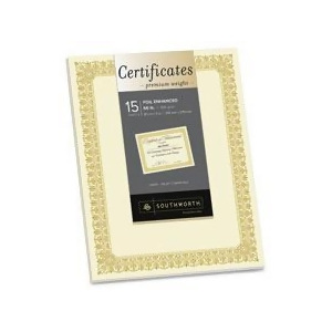 Southworth Souctp1v Premium Certificate- 8.5 in. x 11 in.- Fleur Border- Ivory - All