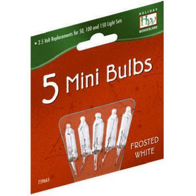 Noma Inliten 1116-2-88 White Mini Frosted Replacement Bulb- 5 Pack 
