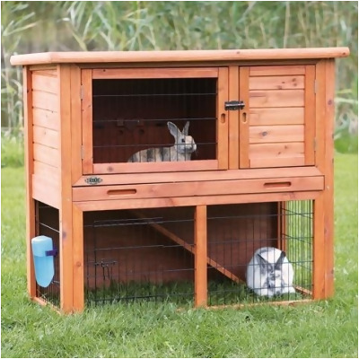 TRIXIE Pet Products 62302 Rabbit Hutch With Sloped Roof- Large 