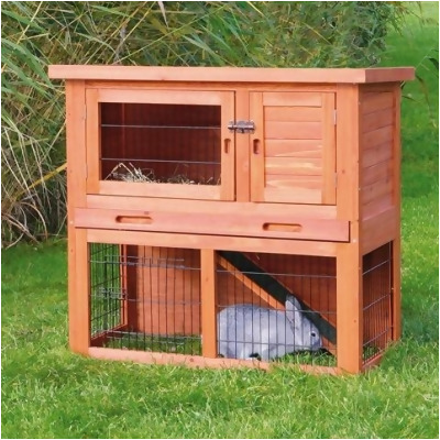 TRIXIE Pet Products 62300 Rabbit Hutch With Sloped Roof- Small 