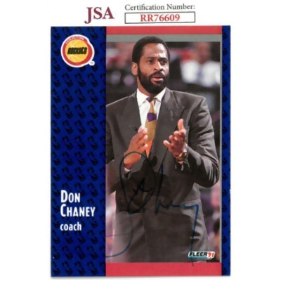 RDB Holdings & Consulting CTBL-031737 Don Chaney Signed 1991 Fleer NBA No.73- JSA No.RR76609 On Card Auto & Houston Rockets Basketball Card 