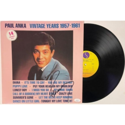 RDB Holdings & Consulting CTBL-034675 Paul Anka Signed 1977 Vintage Years 1957-1961 LP & Vinyl, Record- JSA-AC92444 Album Cover 