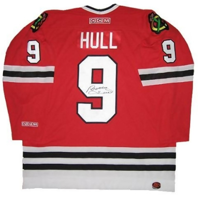 Bobby Hull Autographed Red Chicago Blackhawks Jersey 