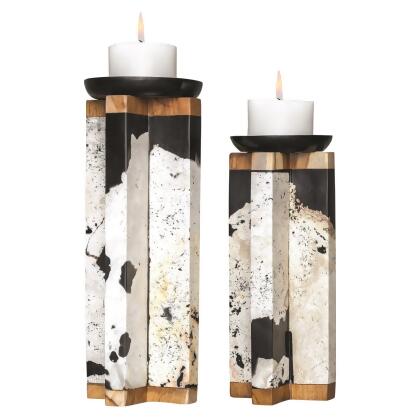 Uttermost 17746 Illini Stone Candleholders - Set of 2 