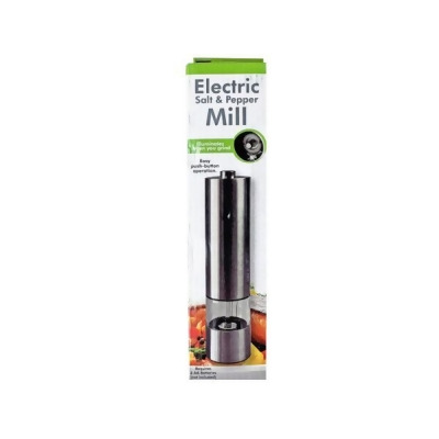 Kole Imports GE723-4 Stainless Steel Battery-Operated Salt & Pepper Grinder - Pack of 4 
