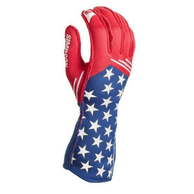 Simpson SIMLGLF Liberty Driving Gloves, Red, White & Blue - Large 