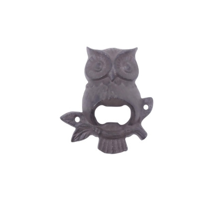 Handcrafted Model Ships K-9222-Owl-cast-iron 6 x 2 x 2.5 in. Cast Iron Owl Wall Mounted Bottle Opener 