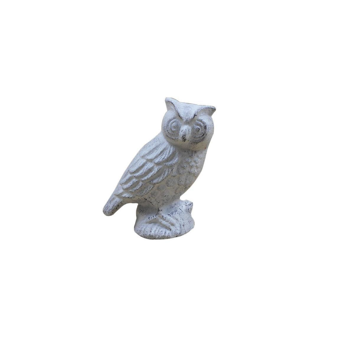 Handcrafted Model Ships K-9283-w 6 x 3 x 5 in. Whitewashed Cast Iron Owl Metal Door Stop