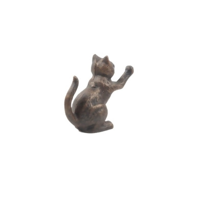Handcrafted Model Ships K-0892A-rc 5 x 2.5 x 5 in. Rustic Copper Cast Iron Cat Door Stopper 
