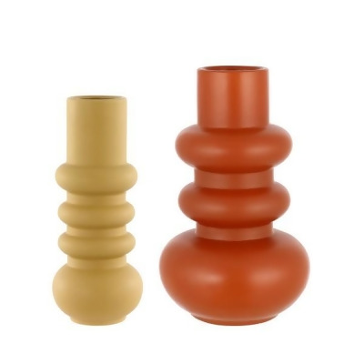 Safavieh RDC4004A-SET2 Theissa Ceramic Vase, Orange & Pale Yellow - Set of 2 