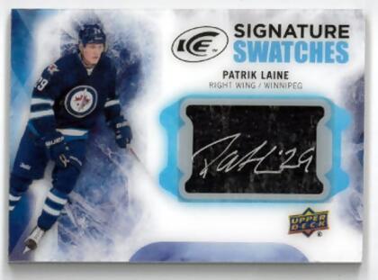 RDB Holdings & Consulting CTBL-035100 Patrik Laine Signed 2016-17 Upper Deck Ice Hockey Signature Swatches NHL Rookie Card - No.SS-PL - Imperfect - Winnipeg Jets 
