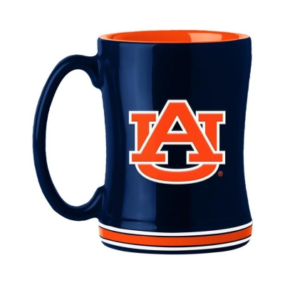 Logo Brands 629308969 14 oz Sculpted Relief Team Color Auburn Tigers Coffee Mug 