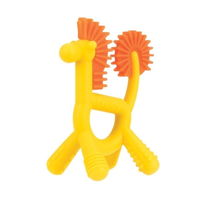 Nuby 2367459 Geo Zoo Silicone Giraffe Teethers, 3 Month Plus - Pack of 12 