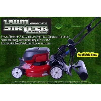 Lawn Stryper- Generation 3 Lawn Striping System LM-GN3-TT 20-22 in. Lawn Stryper Works with Toro & Other Brands & Battery Powered Walk-Behind Lawn Mowers 