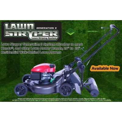 Lawn Stryper- Generation 3 Lawn Striping System LM-GN3-HN 20-22 in. Stryper Only Works with Honda Residential Walk-Behind Lawn Mowers 