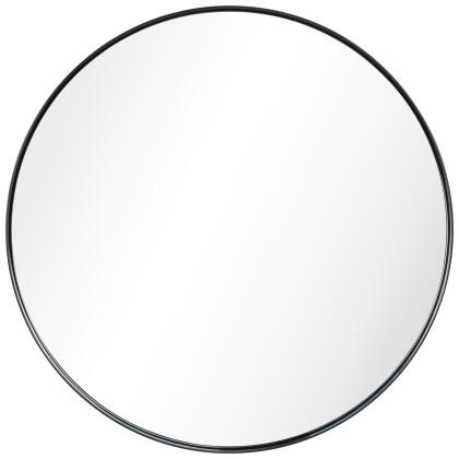 Empire Art Direct PSM-40304-3030R Ultra Brushed Black Stainless Steel Round Wall Mirror 